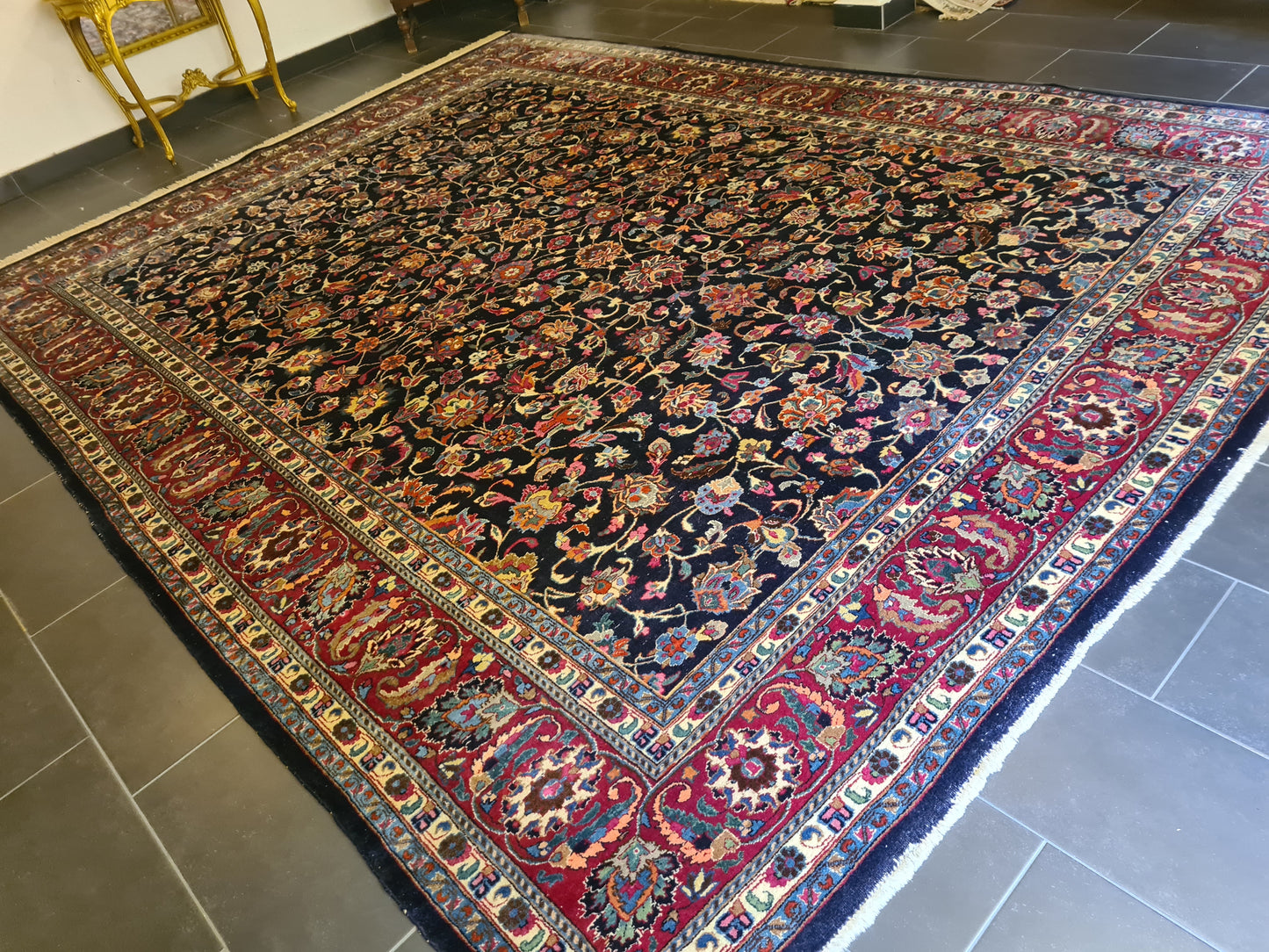 Perser Teppich Handgeknüpfter Meshed Orientteppich 391x307cm