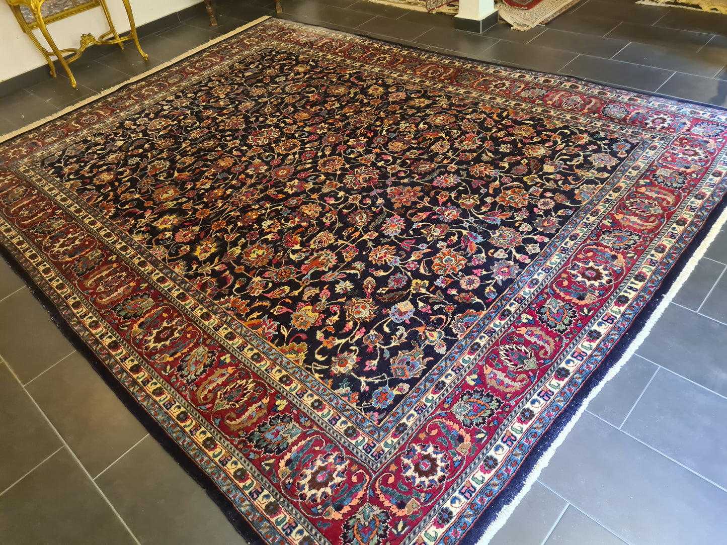 Perser Teppich Handgeknüpfter Meshed Orientteppich 391x307cm