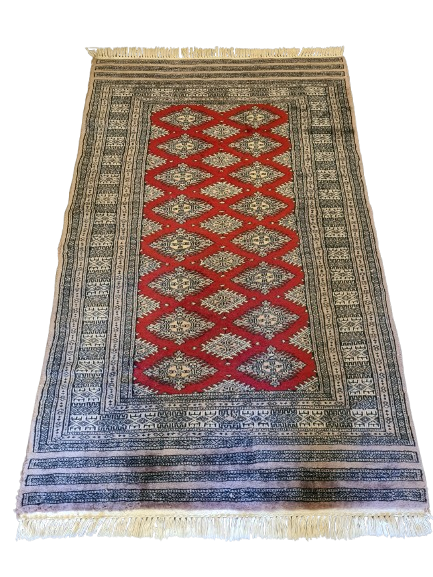 Feiner Handgeknüpfter Perserteppich Orientteppich Buchara Jomut 145x90cm