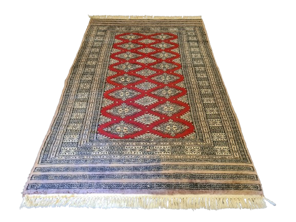 Feiner Handgeknüpfter Perserteppich Orientteppich Buchara Jomut 145x90cm