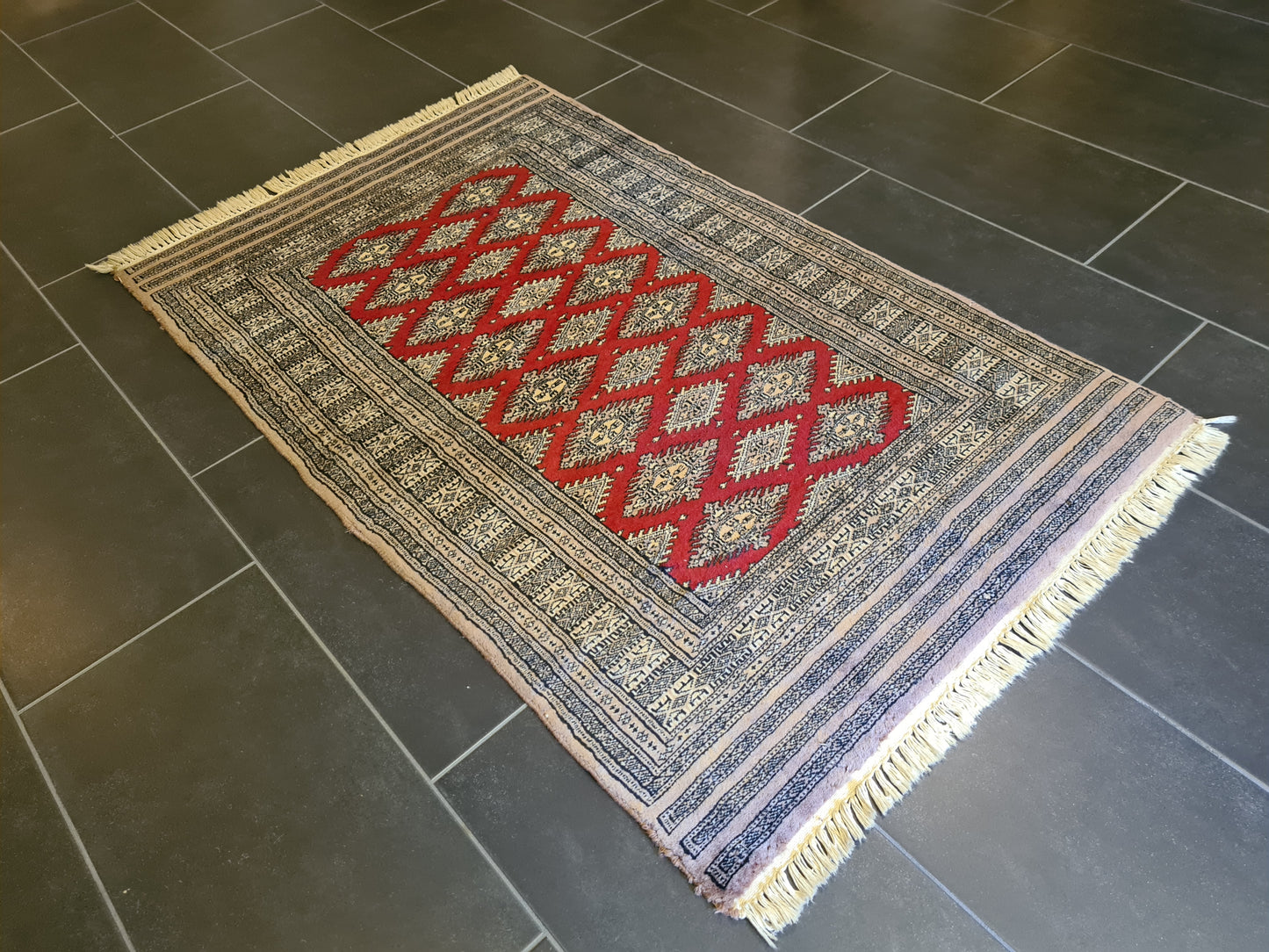 Feiner Handgeknüpfter Perserteppich Orientteppich Buchara Jomut 145x90cm