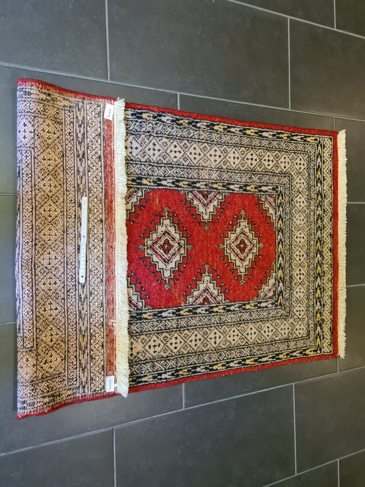 Feiner handgeknüpfter Perser Teppich Buchara Jomut Orientteppich 130x78 cm