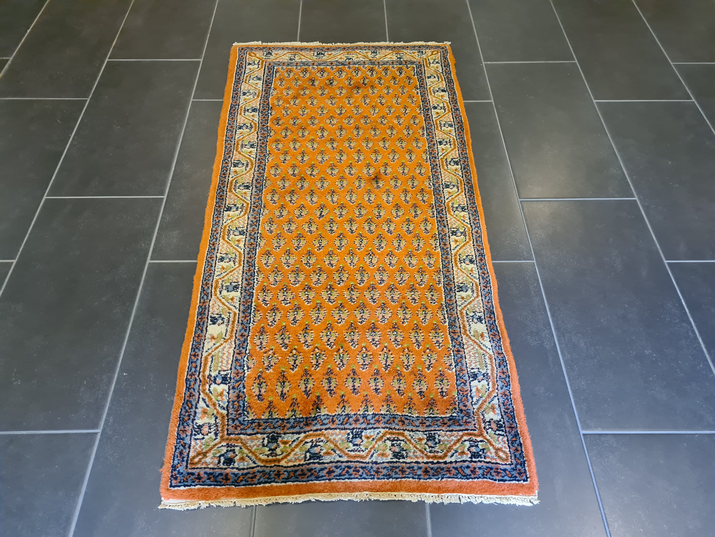 Feiner handgeknüpfter Perser Teppich Sarough Orientteppich 141x72cm