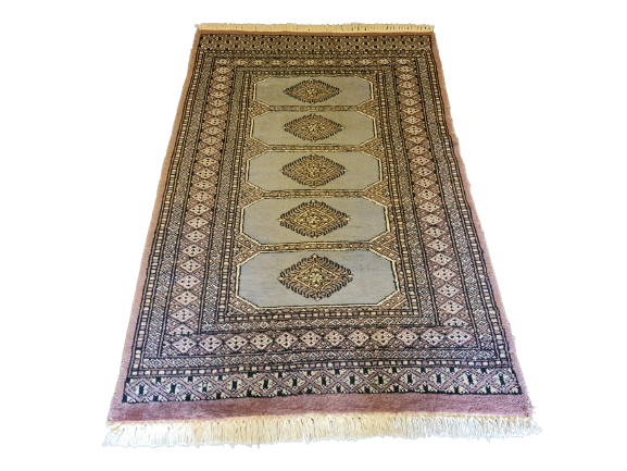 Feiner Handgeknüpfter Perser Teppich Orientteppich Buchara Jomut 126x82cm