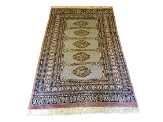 Feiner Handgeknüpfter Perser Teppich Orientteppich Buchara Jomut 126x82cm