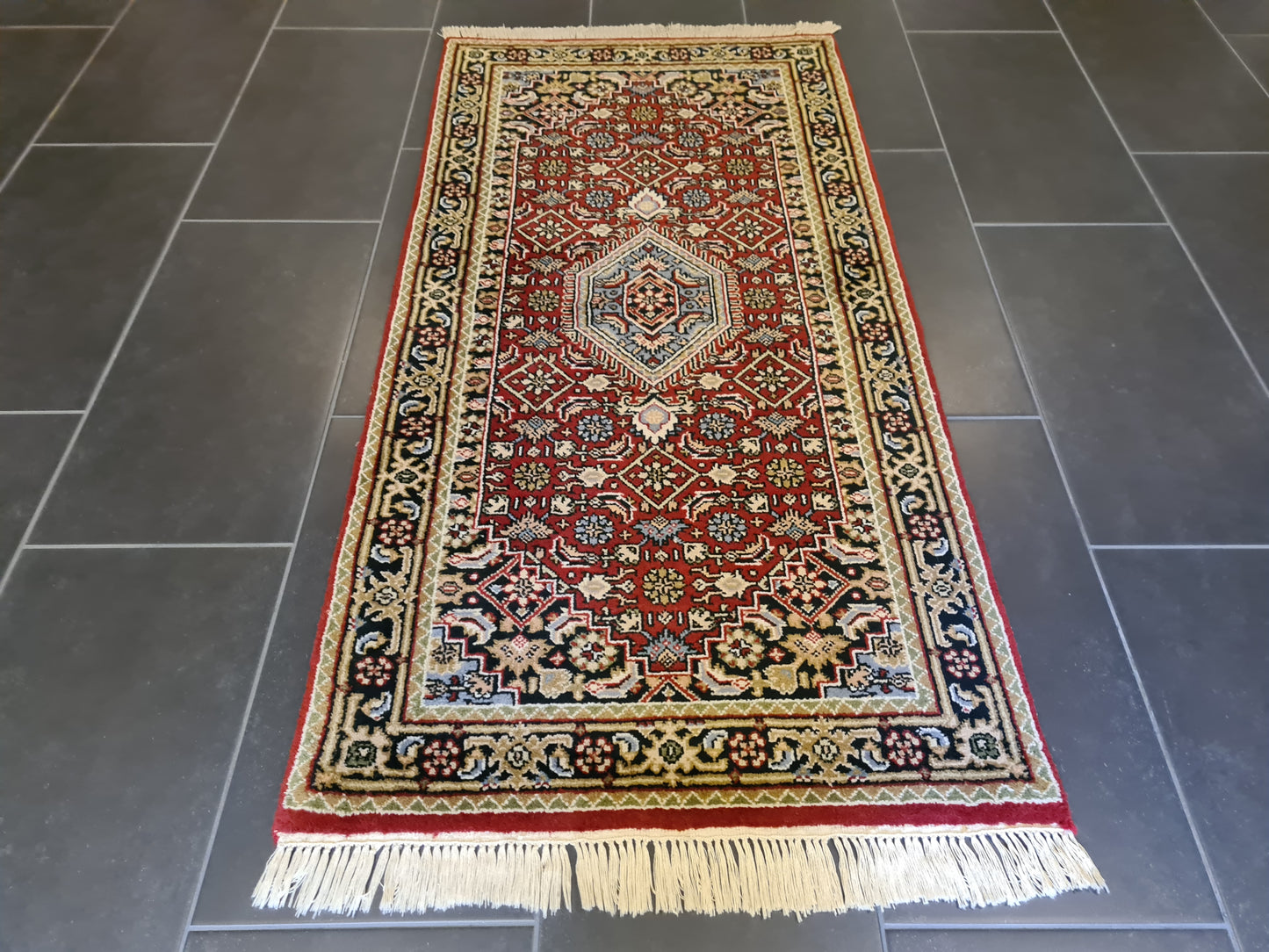 Feiner Handgeknüpfter Perser Teppich Bidjar Orientteppich 150x73cm