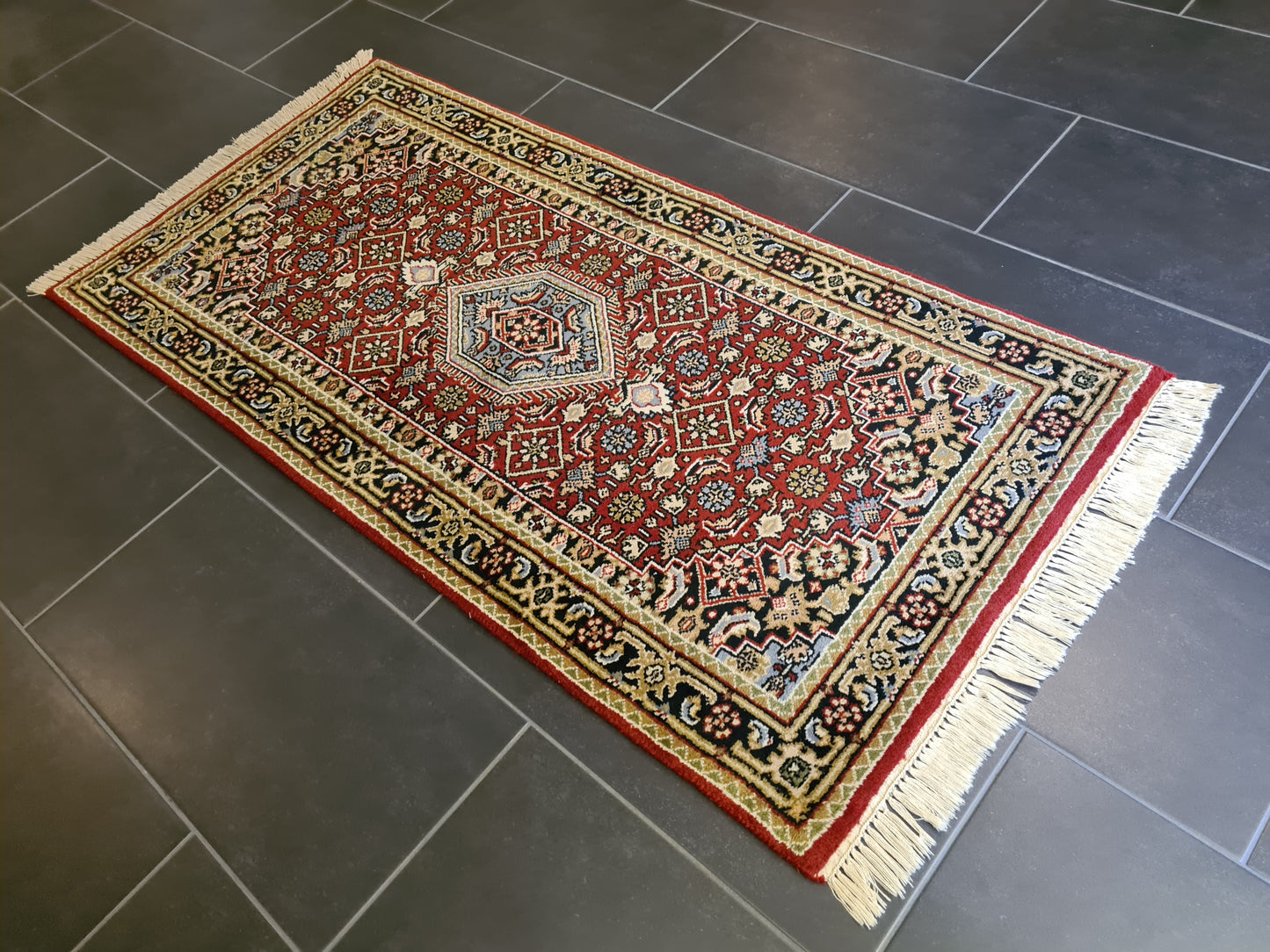 Feiner Handgeknüpfter Perser Teppich Bidjar Orientteppich 150x73cm