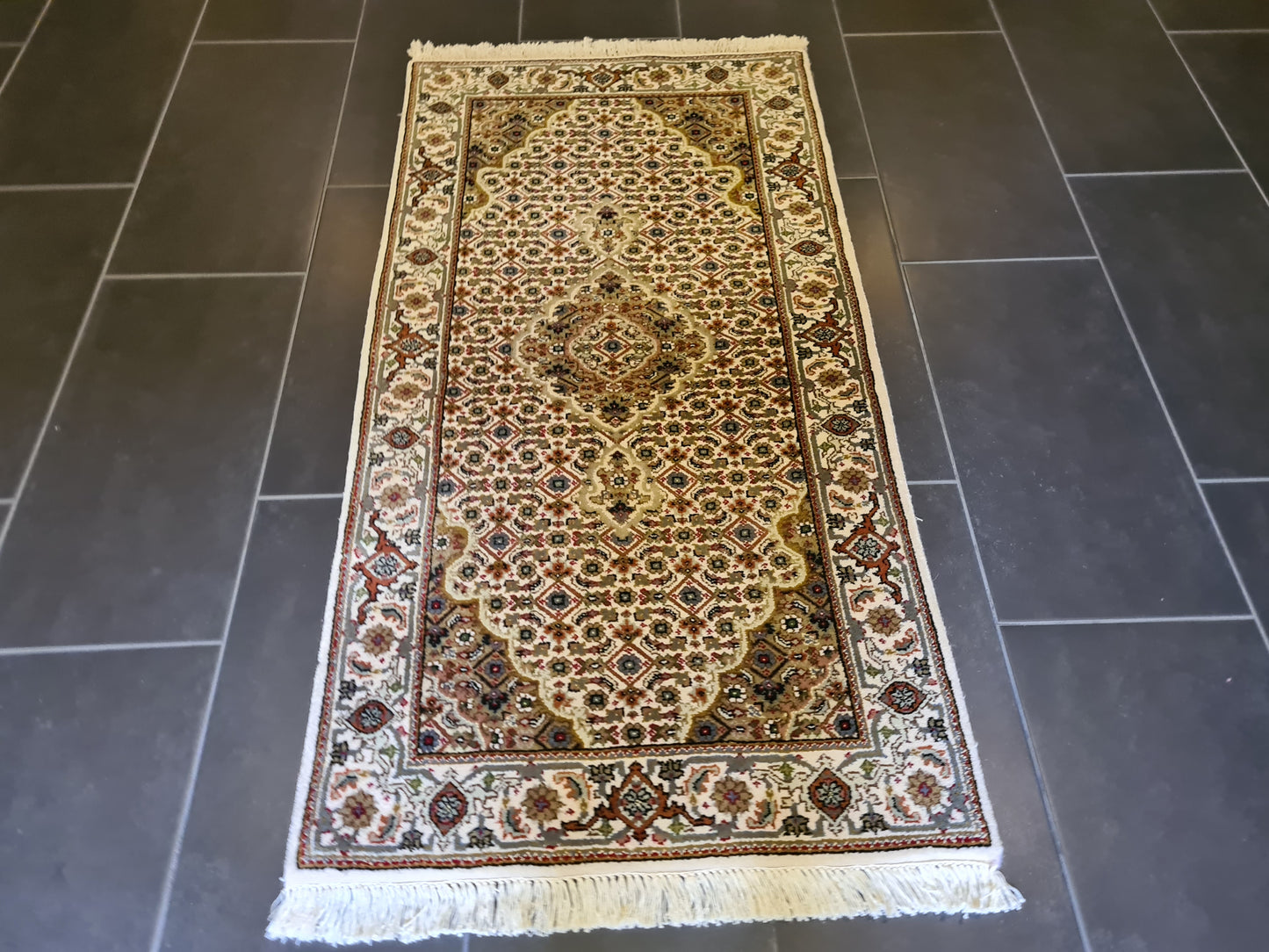 Feiner Handgeknüpfter Perser Teppich Bidjar Orientteppich 140x74cm