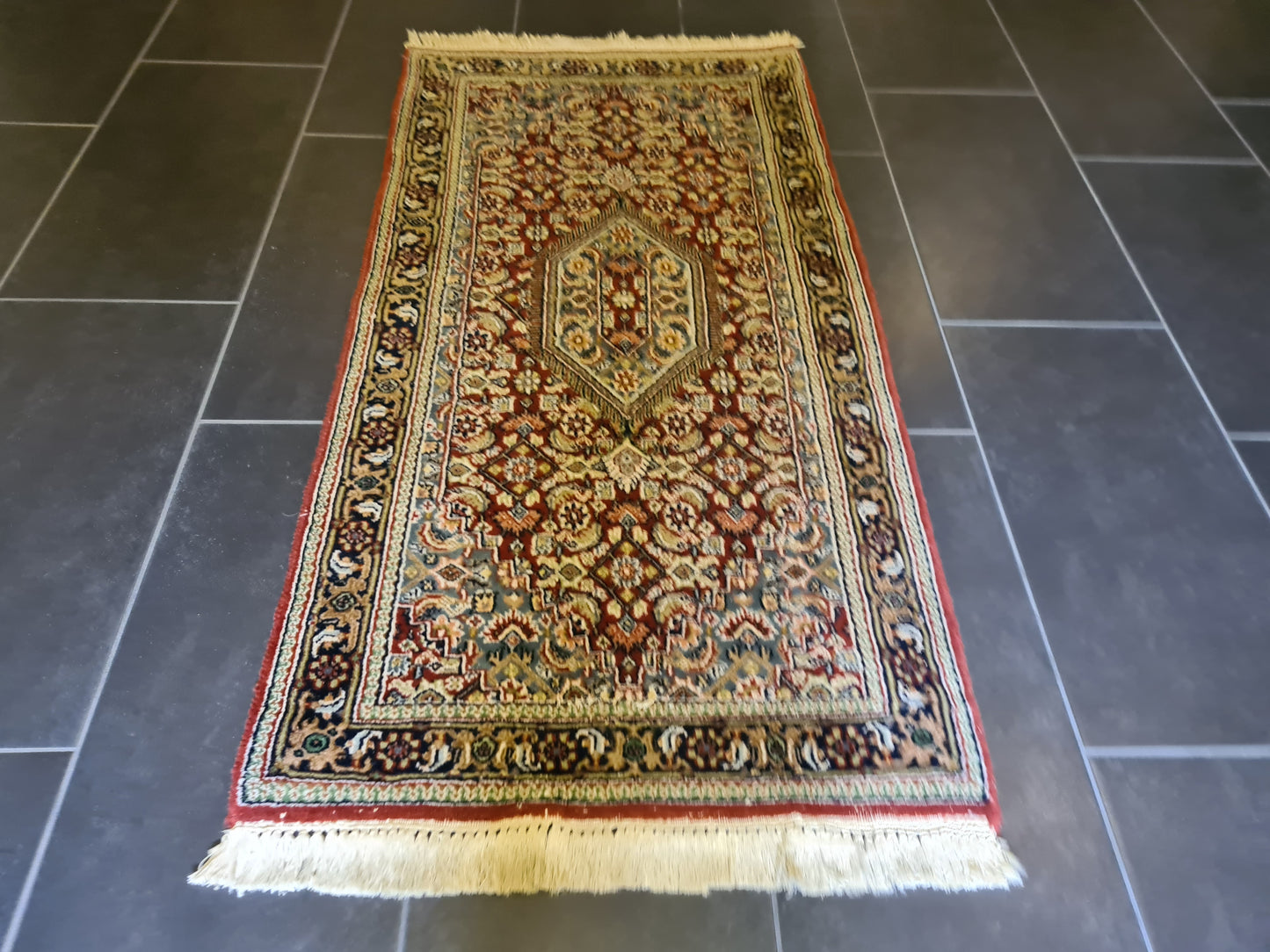 Feiner Handgeknüpfter Perser Teppich Orientteppich Bidjar 135x68cm