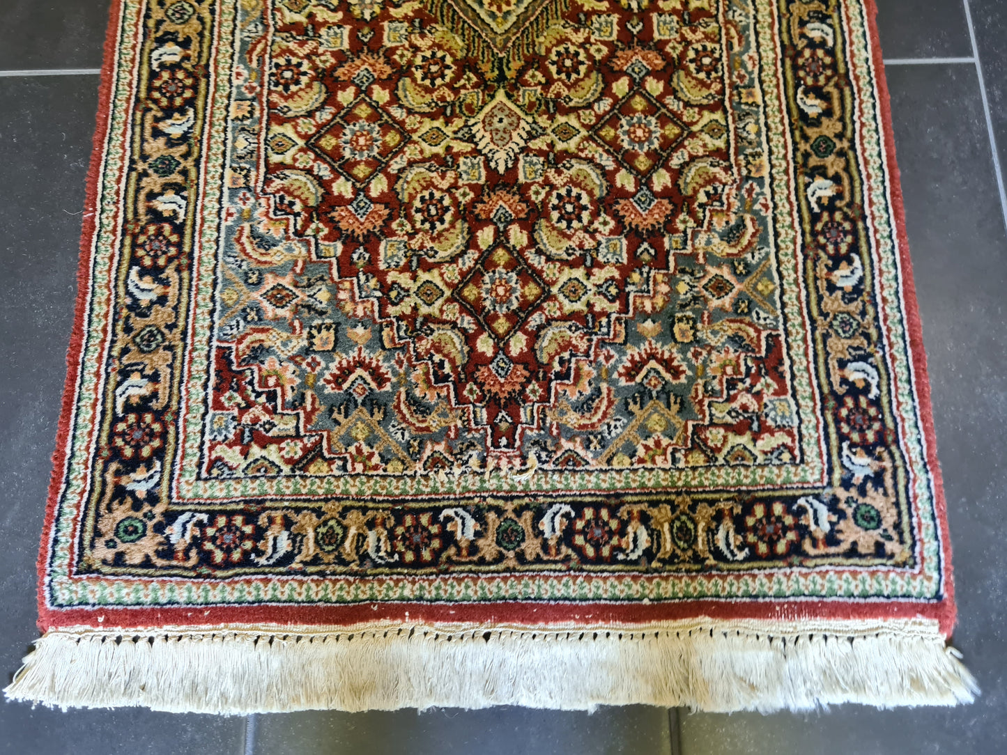 Feiner Handgeknüpfter Perser Teppich Orientteppich Bidjar 135x68cm