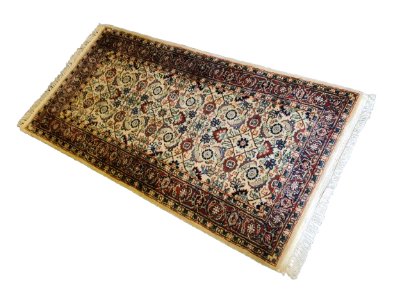 Feiner Handgeknüpfter Perser Teppich Orientteppich Täbris 136x72cm