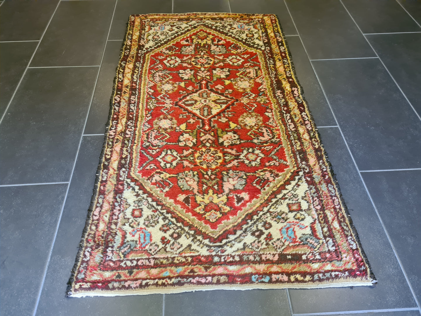 Antiker Handgeknüpfter Perserteppich Orientteppich Malaya 138x75cm