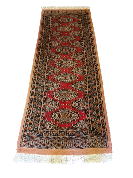 Feiner Handgeknüpfter Perser Teppich Buchara Jomut Orientteppich 174x64cm