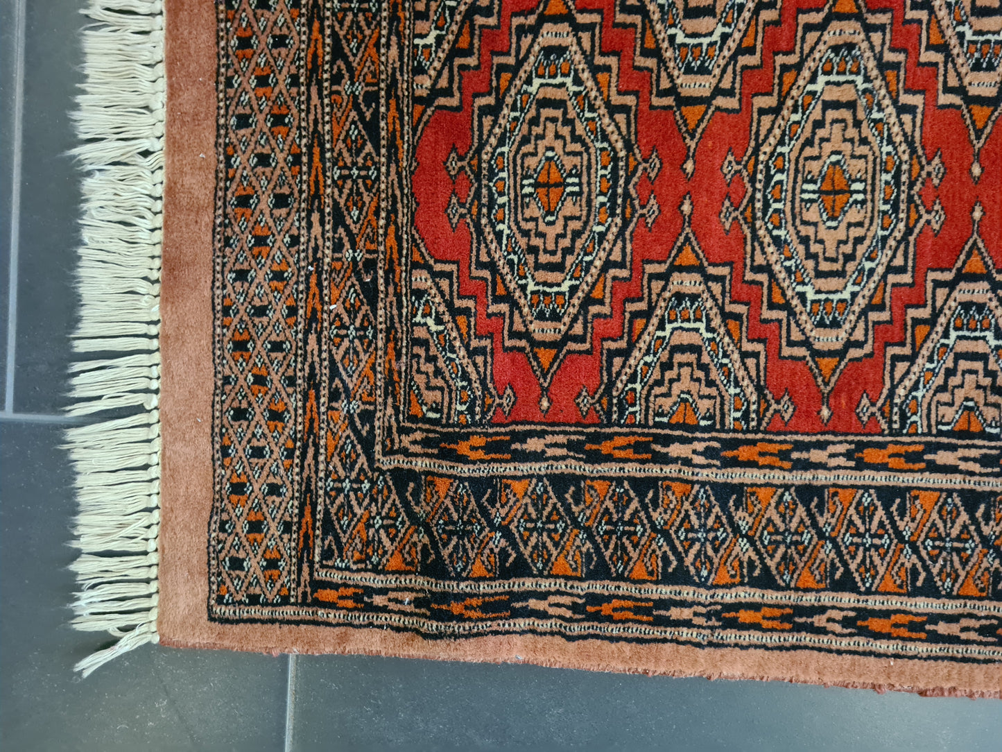 Feiner Handgeknüpfter Perser Teppich Buchara Jomut Orientteppich 174x64cm