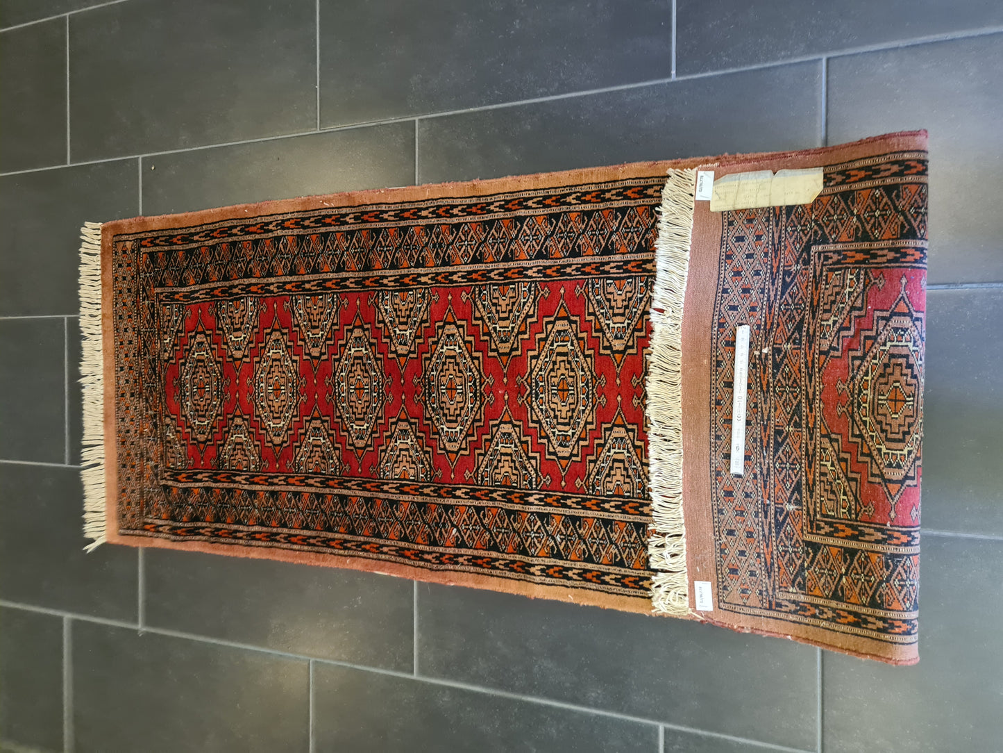 Feiner Handgeknüpfter Perser Teppich Buchara Jomut Orientteppich 174x64cm