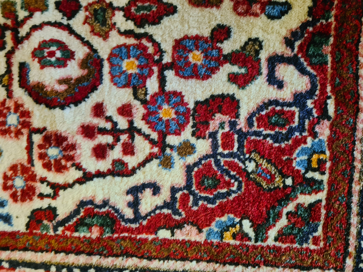 Antiker Handgeknüpfter Perser Teppich Orientteppich Malaya 96x63cm