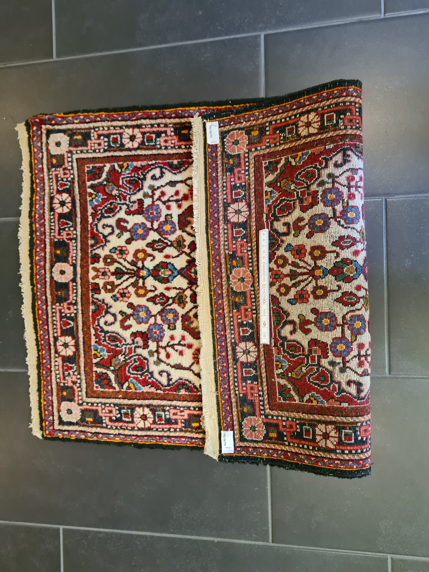 Antiker Handgeknüpfter Perser Teppich Orientteppich Malaya 96x63cm