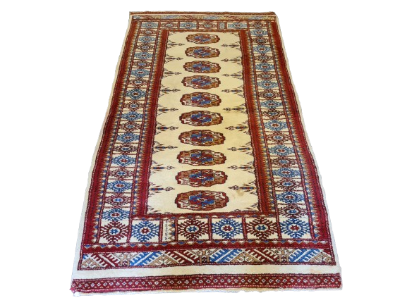 Feiner Handgeknüpfter Perser Teppich Orientteppich Buchara Jomut 179x100cm