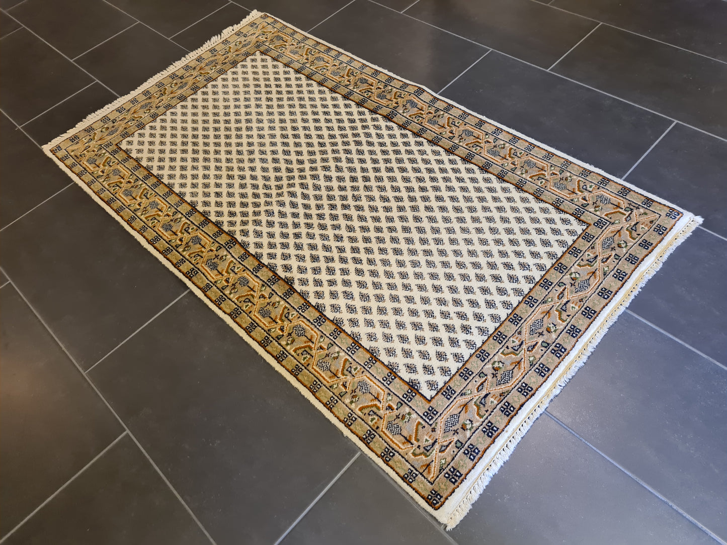 Edler Handgeknüpfter Perser Teppich Sarough Mir Orientteppich 162x93cm