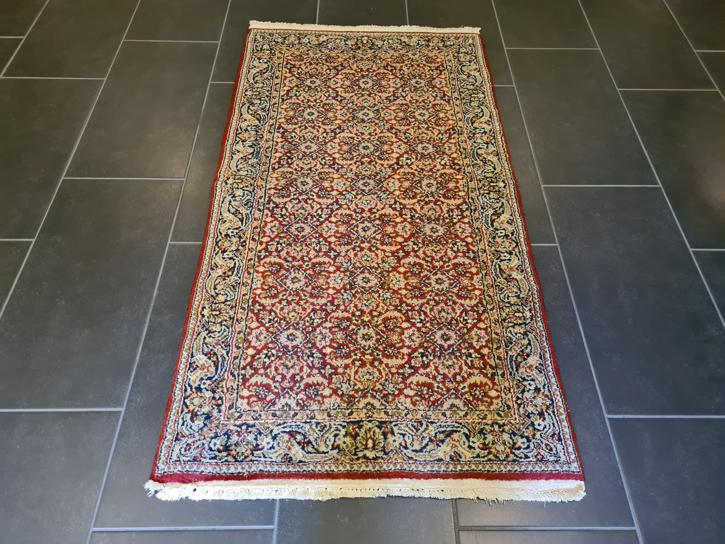 Feiner Handgeknüpfter Perser Teppich Orientteppich Sarough 142x76cm