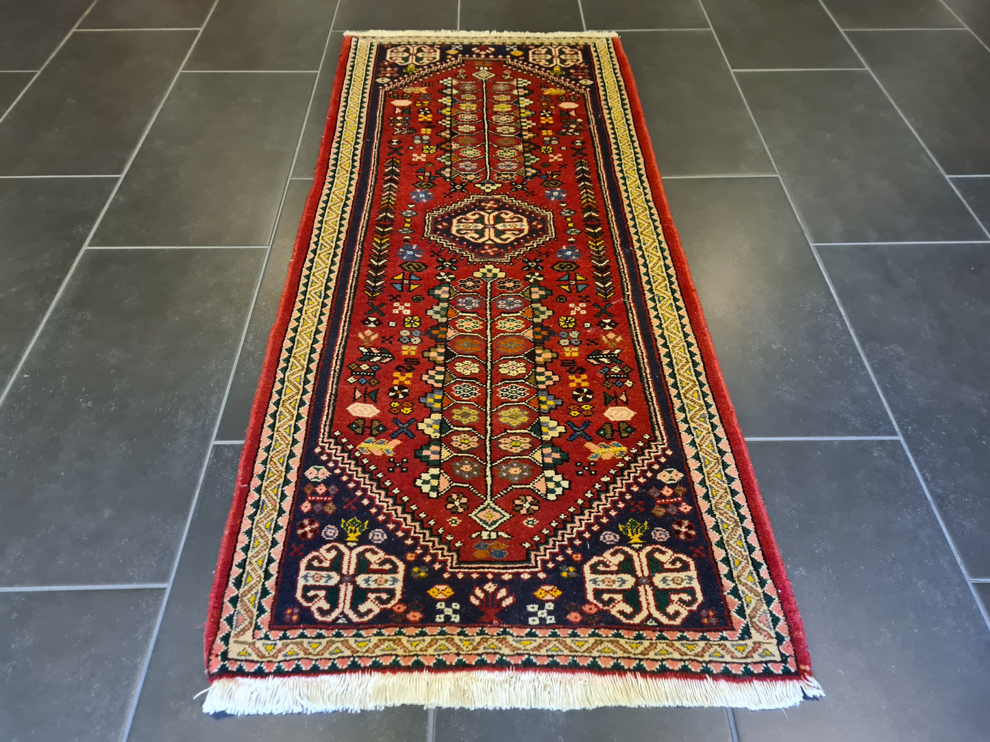 Feiner Handgeknüpfter Perser Teppich Bidjar Orientteppich Senneh 146x66cm