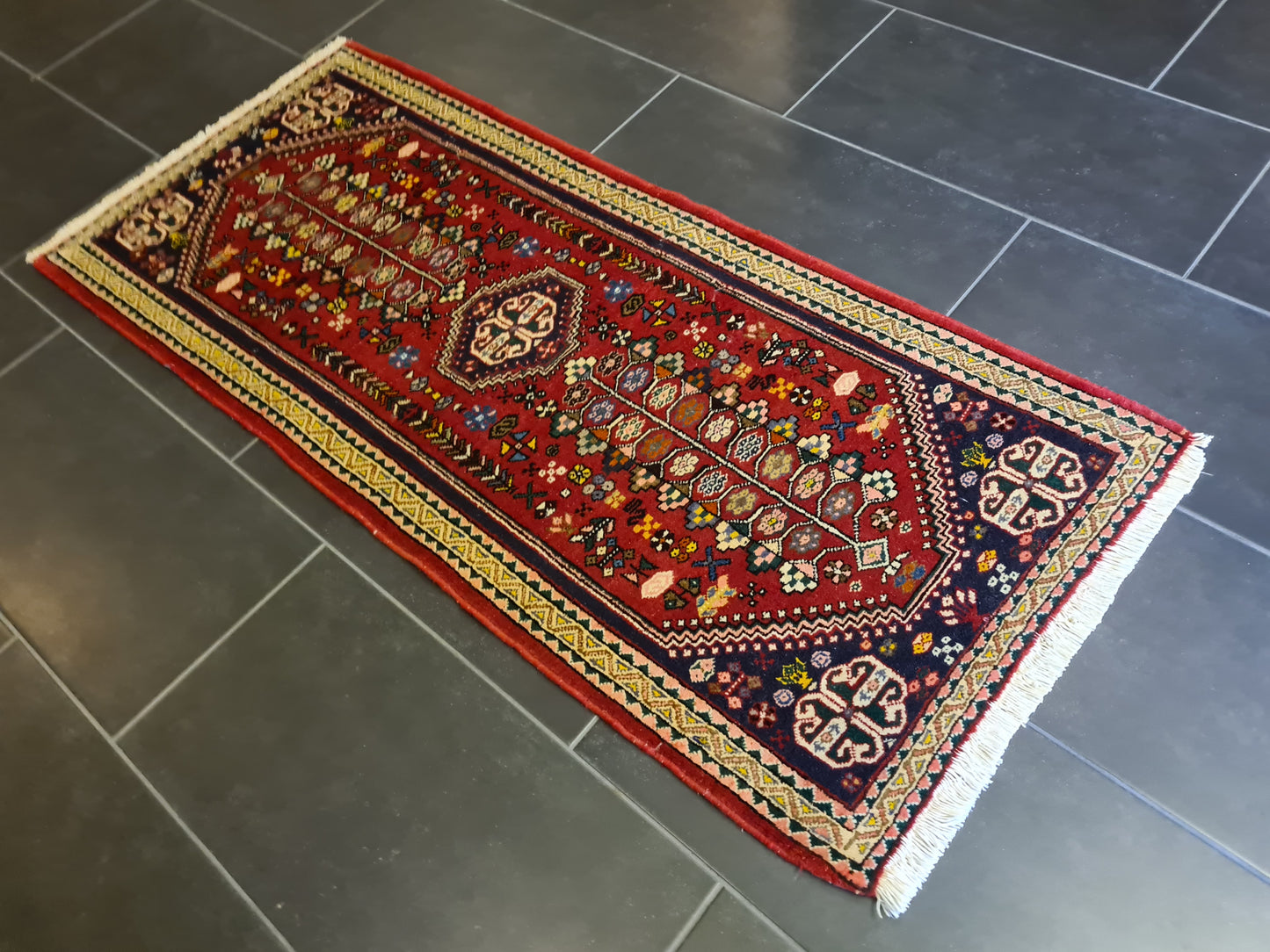 Feiner Handgeknüpfter Perser Teppich Bidjar Orientteppich Senneh 146x66cm