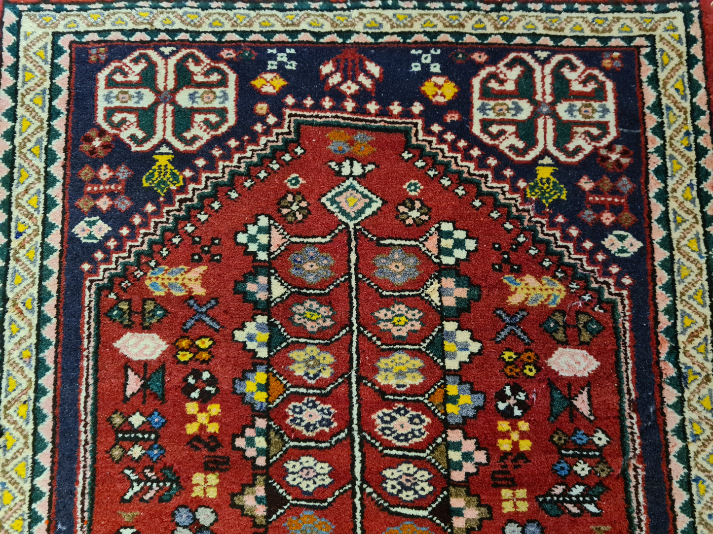 Feiner Handgeknüpfter Perser Teppich Bidjar Orientteppich Senneh 146x66cm