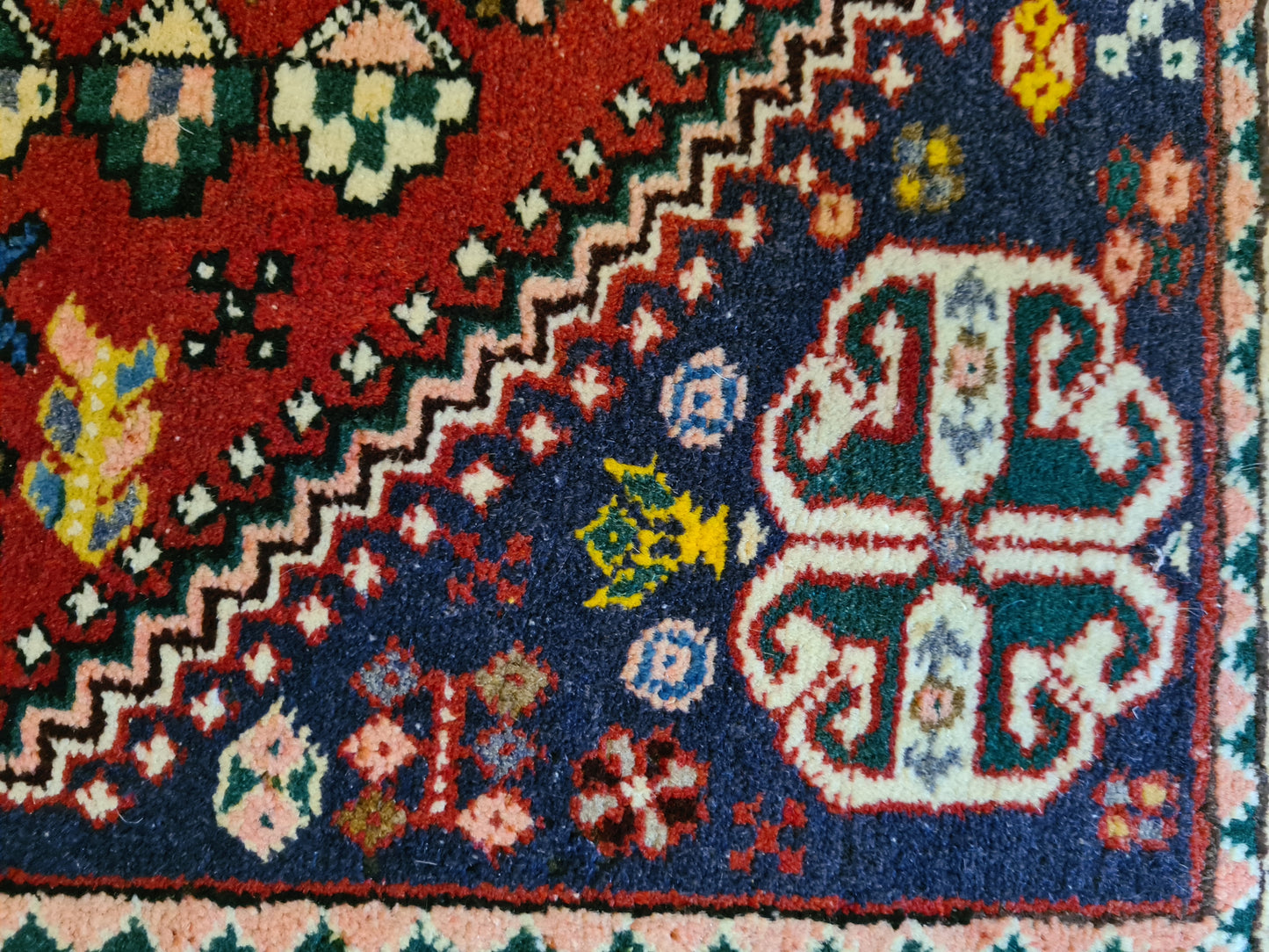 Feiner Handgeknüpfter Perser Teppich Bidjar Orientteppich Senneh 146x66cm