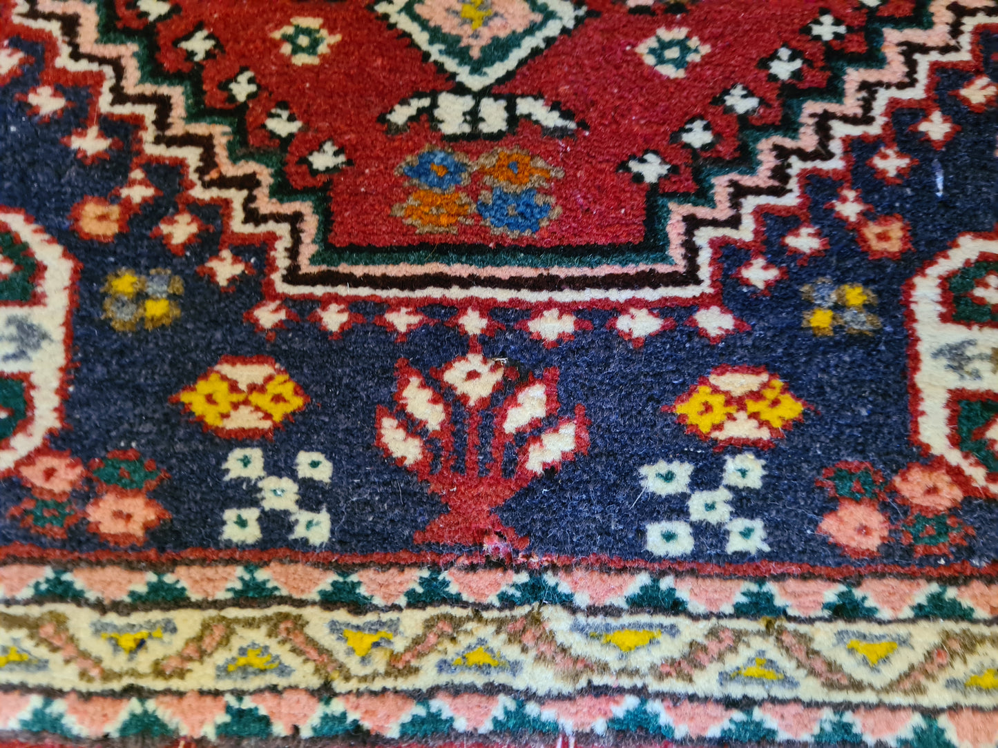 Feiner Handgeknüpfter Perser Teppich Bidjar Orientteppich Senneh 146x66cm