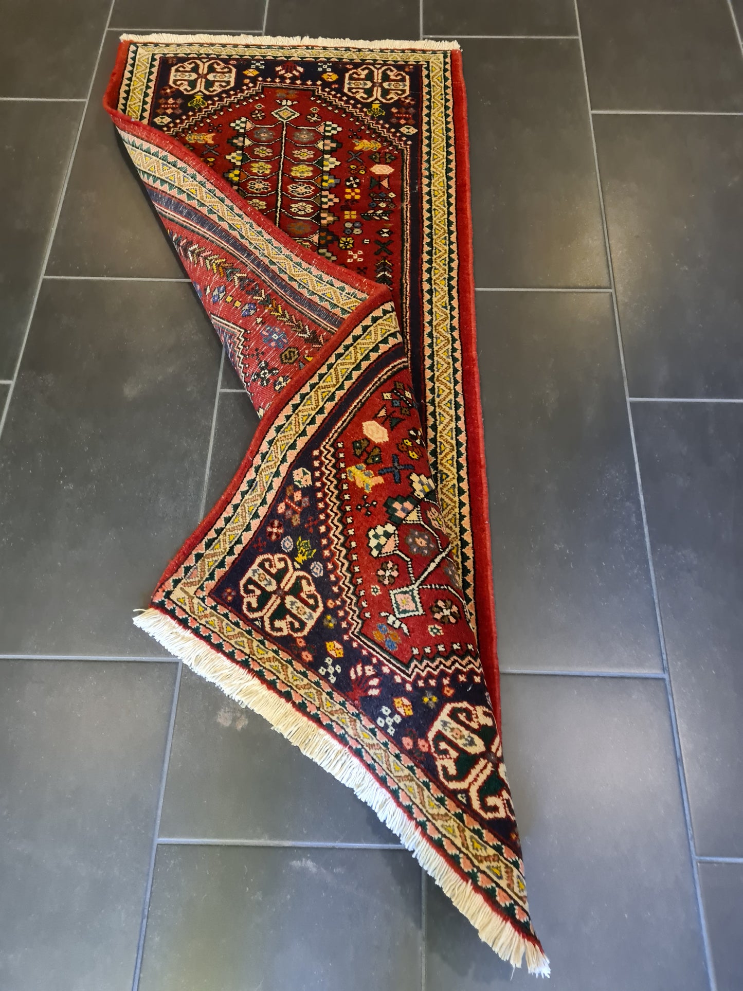 Feiner Handgeknüpfter Perser Teppich Bidjar Orientteppich Senneh 146x66cm