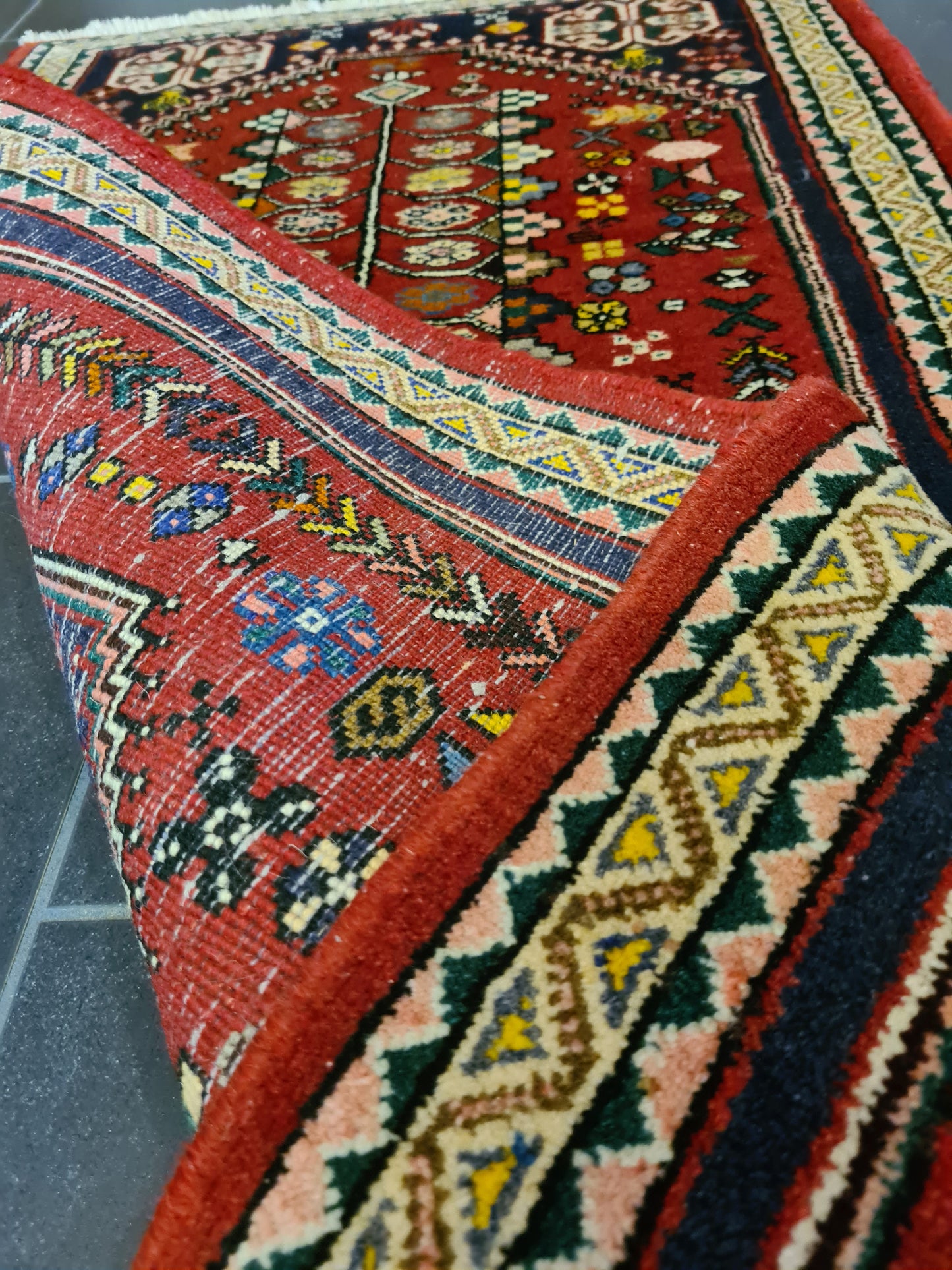 Feiner Handgeknüpfter Perser Teppich Bidjar Orientteppich Senneh 146x66cm