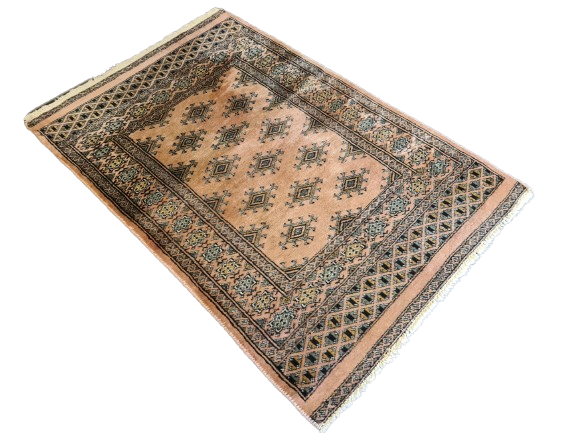 Feiner handgeknüpfter Perser Teppich Orientteppich Buchara Jomut 107x72cm