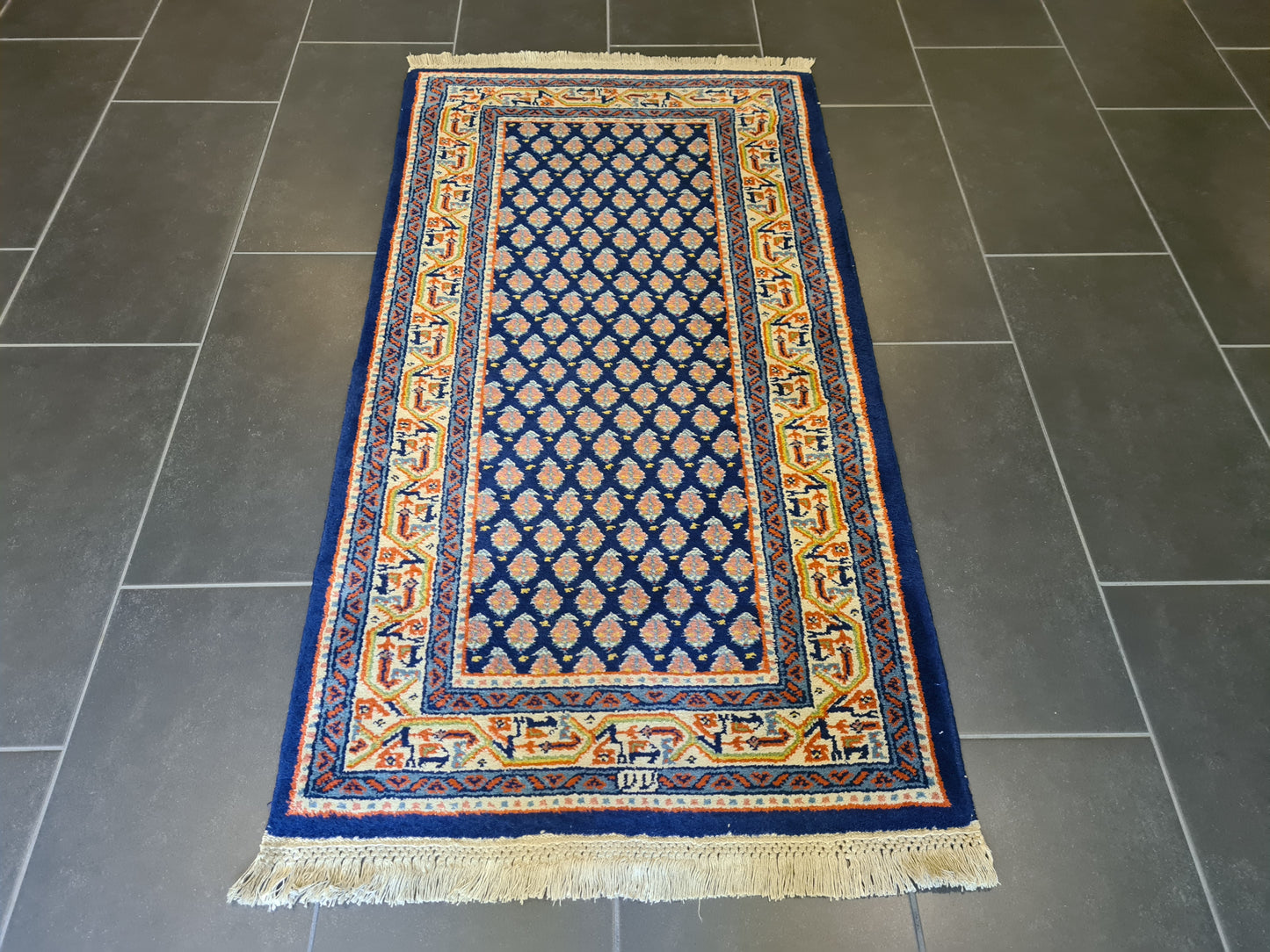 Feiner handgeknüpfter Perser Teppich Sarough Orientteppich Handwerksqualität 142x76cm