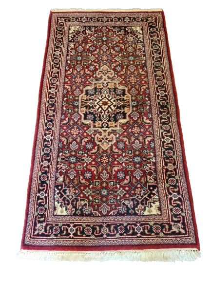 Feiner handgeknüpfter Perser Teppich Bidjar Orientteppich 138x74cm