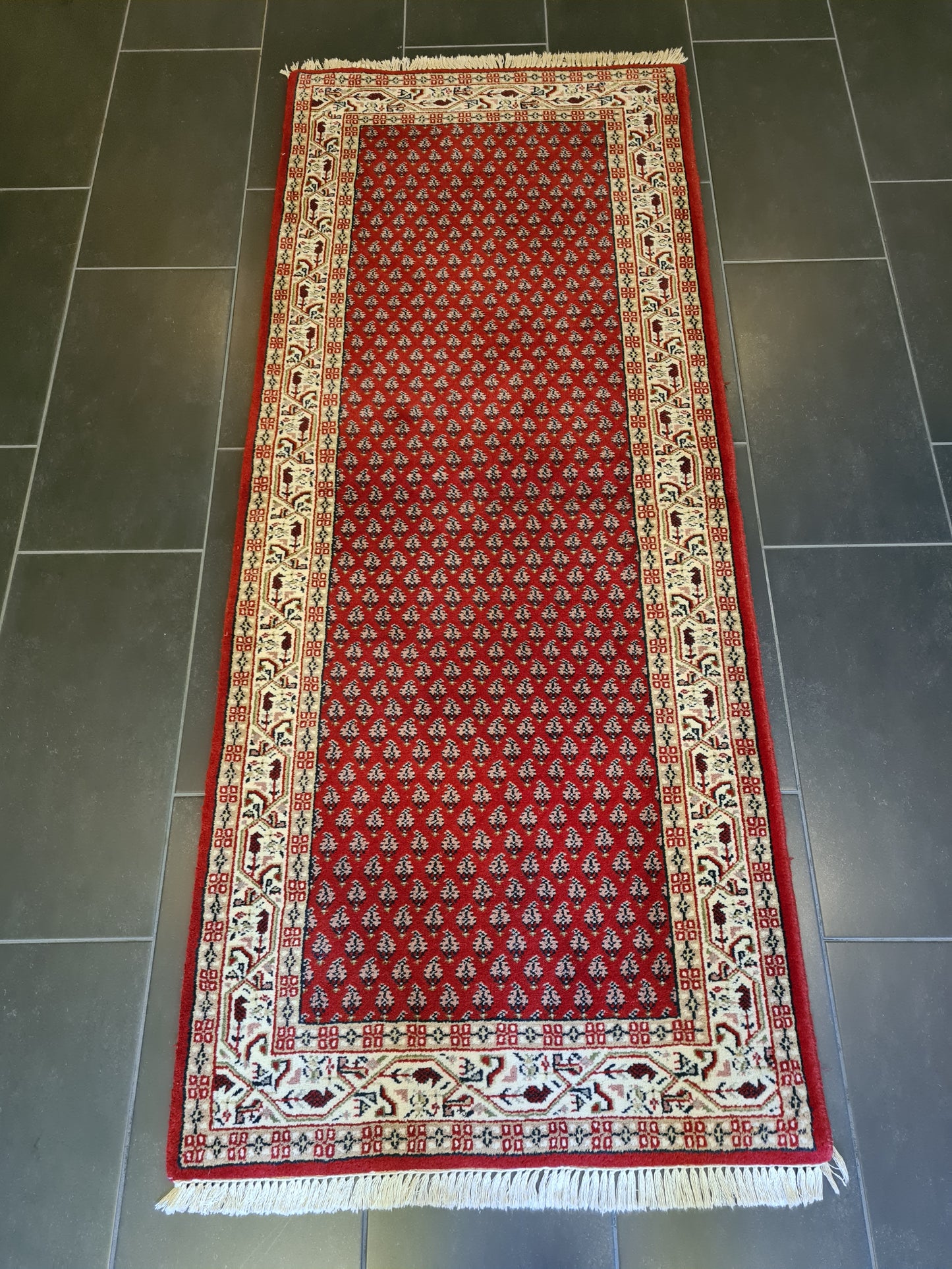 Feiner Handgeknüpfter Perser Teppich Orientteppich Sarough Mir 200x83cm