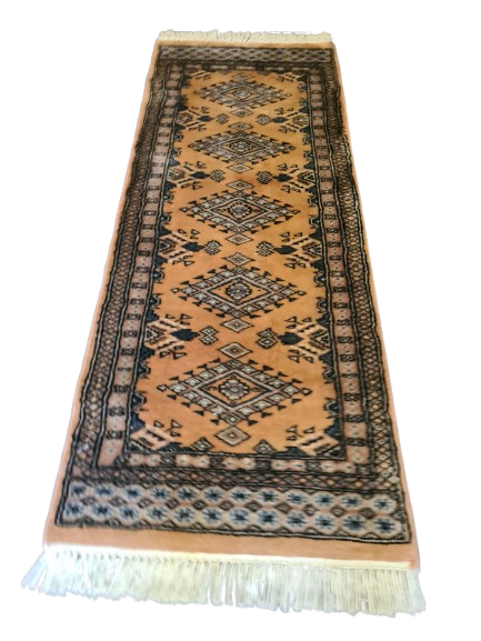 Feiner Handgeknüpfter Perser Teppich Orientteppich Buchara Jomut 122x47cm