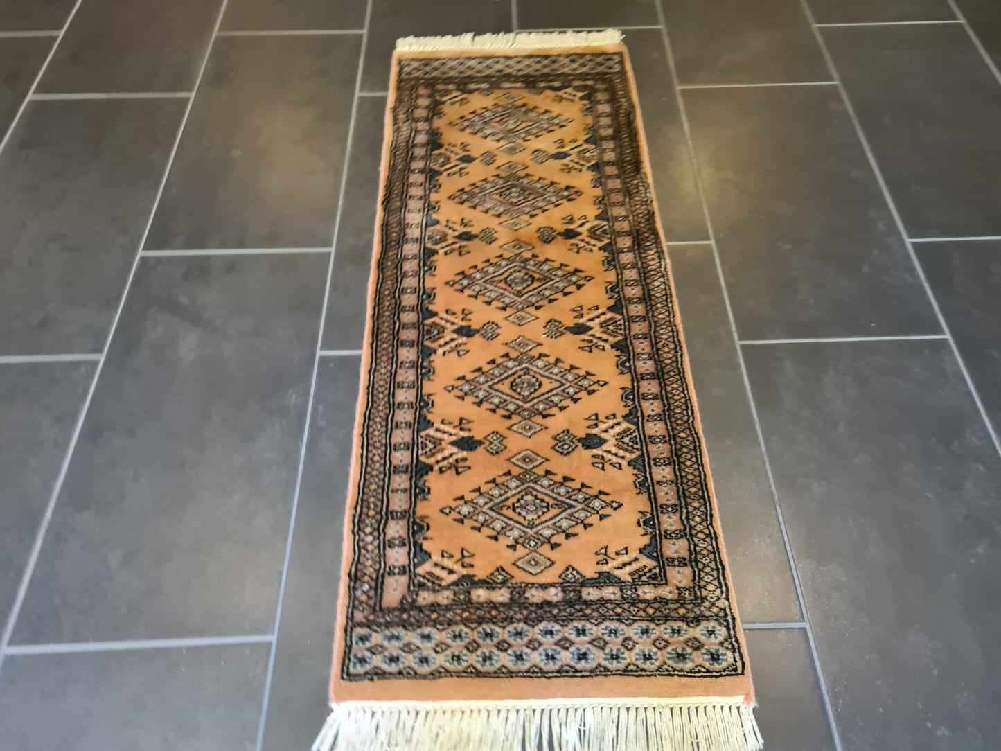 Feiner Handgeknüpfter Perser Teppich Orientteppich Buchara Jomut 122x47cm