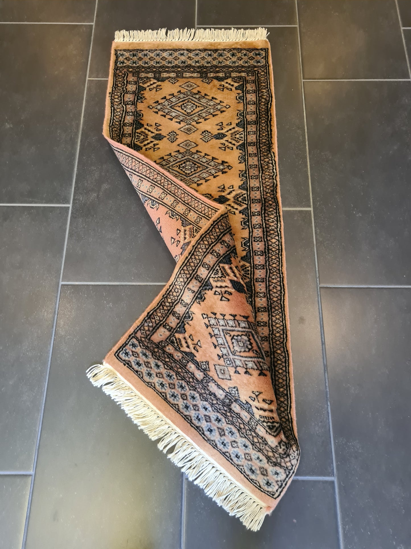 Feiner Handgeknüpfter Perser Teppich Orientteppich Buchara Jomut 122x47cm