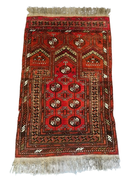 Antiker Handgeknüpfter Perser Teppich Orientteppich Afghan 108x69cm