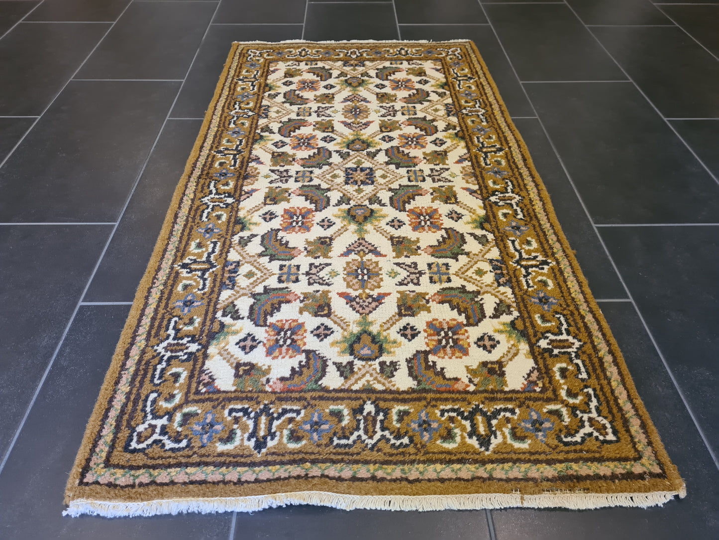 Edler Handgeknüpfter Perser Teppich Orientteppich Bidjar 137x75cm