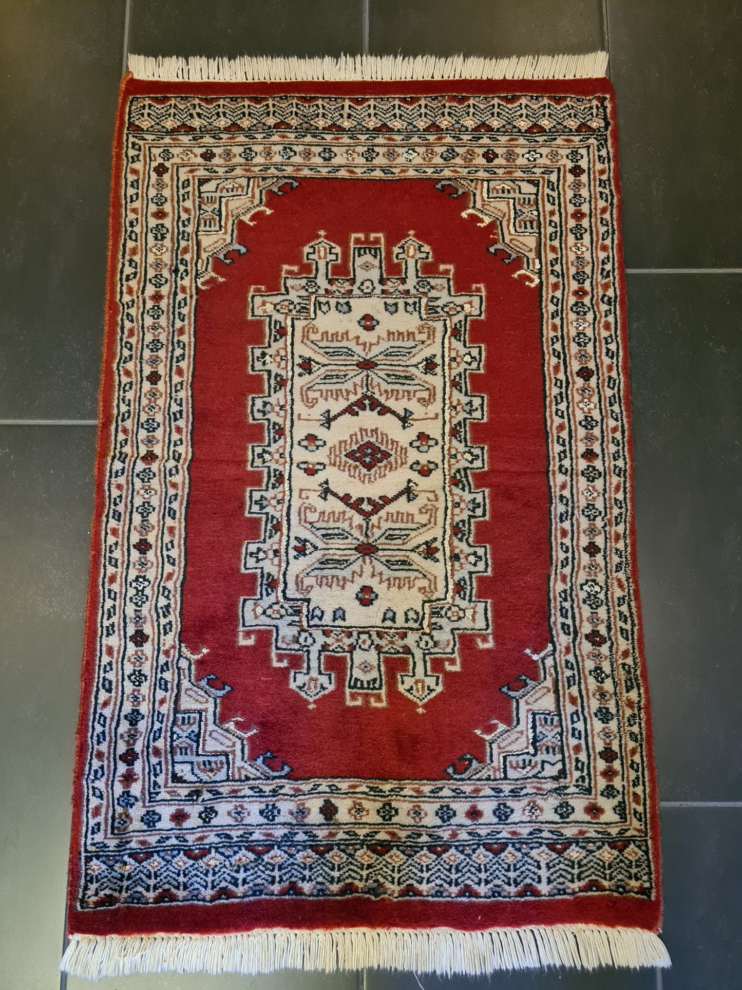 Feiner handgeknüpfter Perser Teppich Orientteppich Buchara Jomut 96x61cm