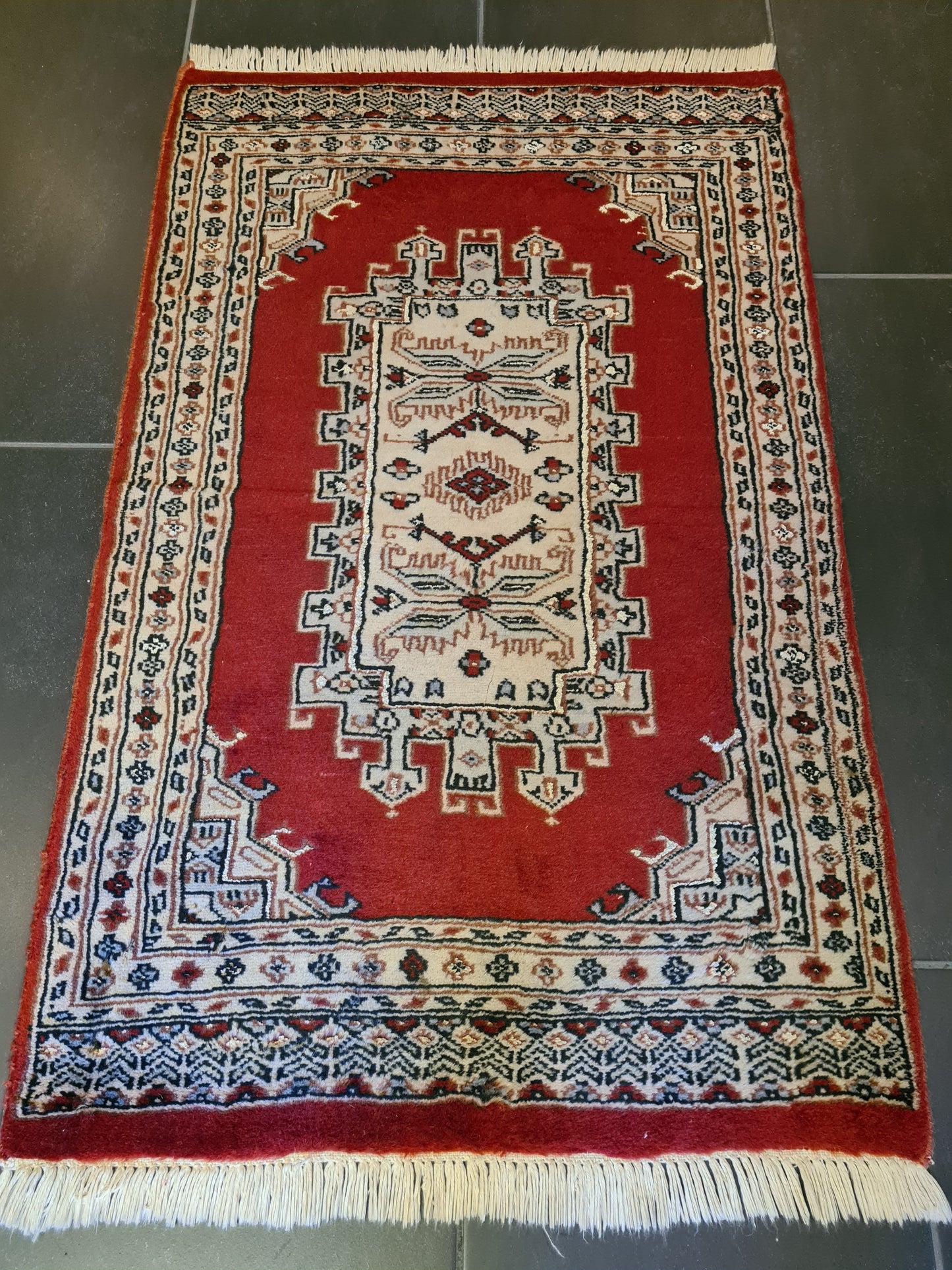 Feiner handgeknüpfter Perser Teppich Orientteppich Buchara Jomut 96x61cm