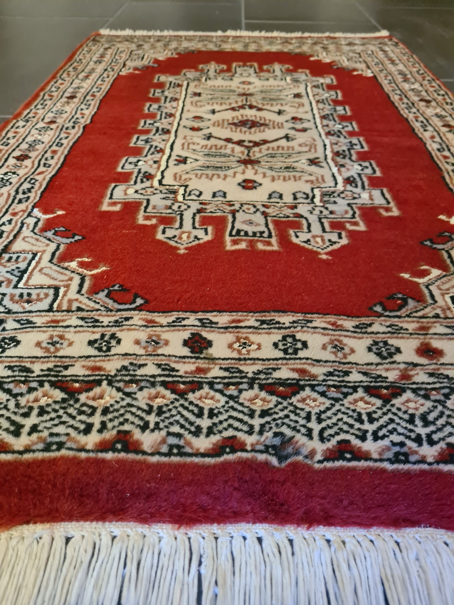 Feiner handgeknüpfter Perser Teppich Orientteppich Buchara Jomut 96x61cm