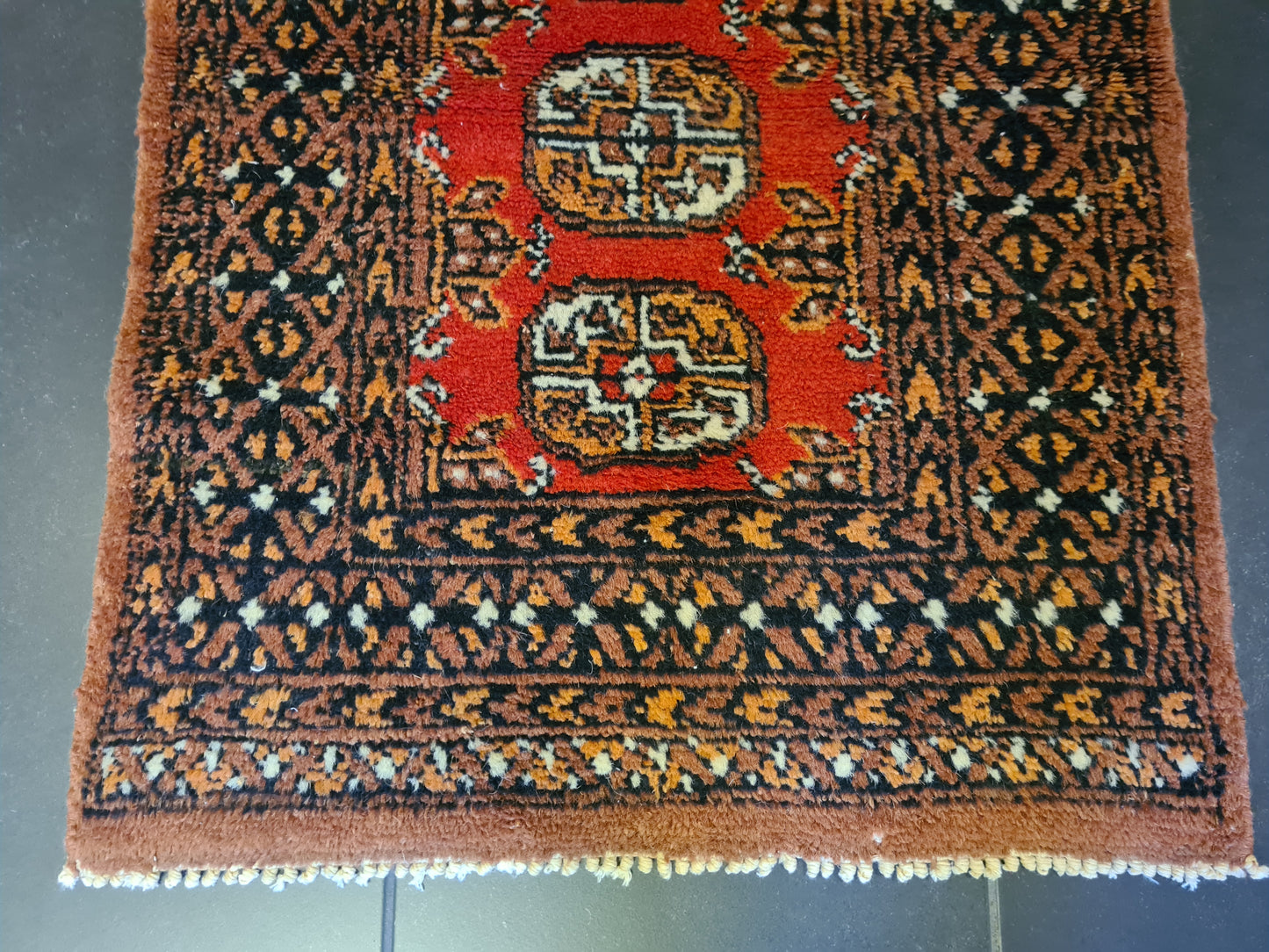 Feiner Handgeknüpfter Perser-Teppich Orientteppich Buchara Jomut 90x60cm