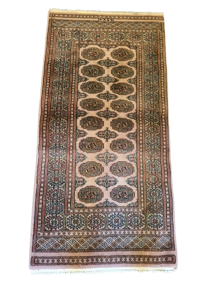 Feiner Handgeknüpfter Orientteppich Buchara Jomut 142x71 cm