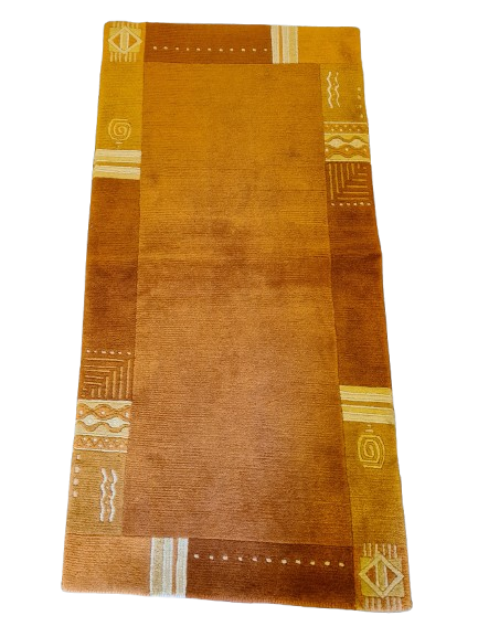 Feiner handgeknüpfter Orientteppich Gabbeh Teppich 142x71 cm