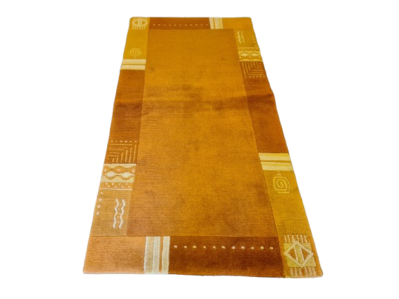 Feiner handgeknüpfter Orientteppich Gabbeh Teppich 142x71 cm