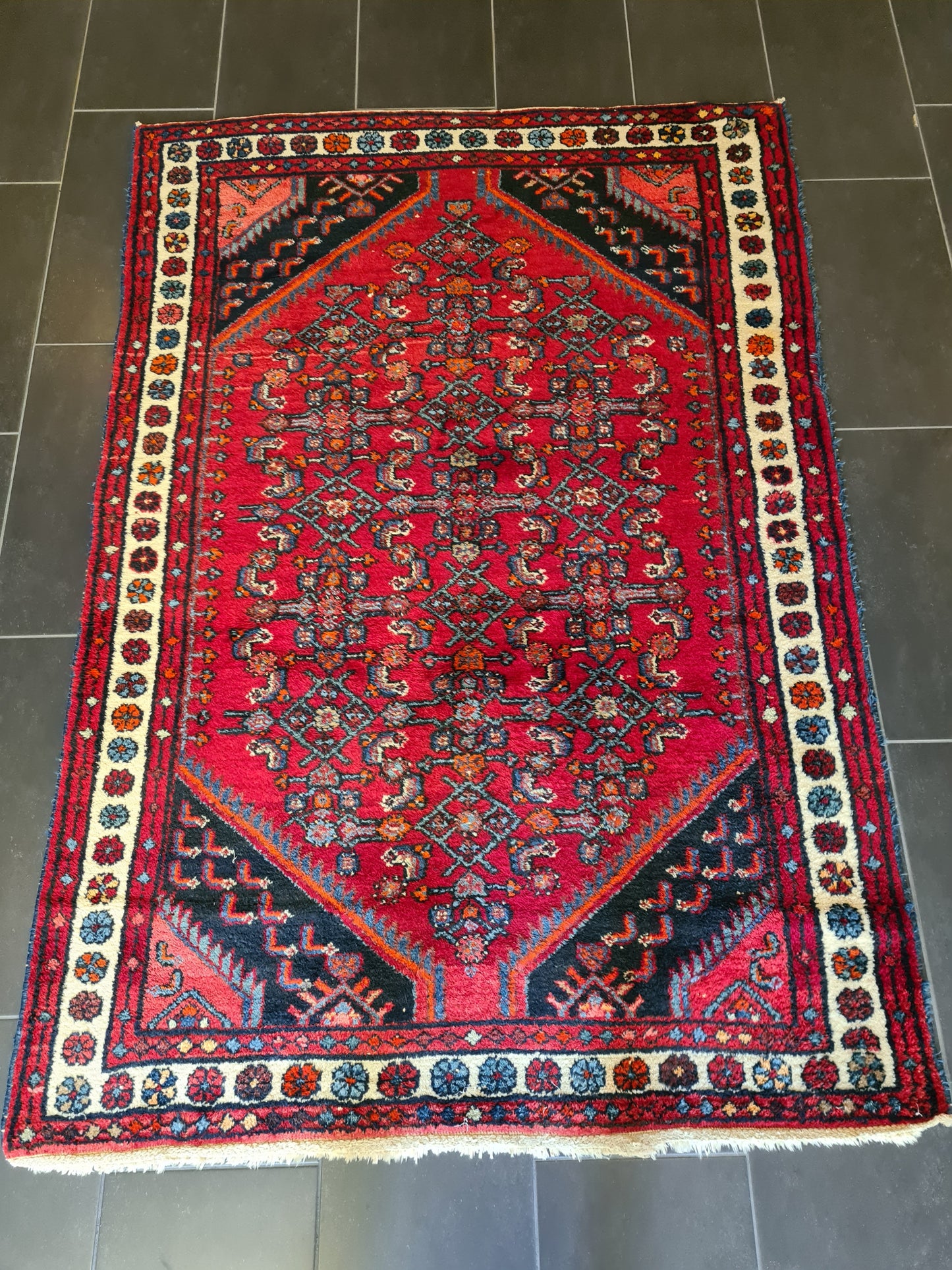 Antiker Handgeknüpfter Perser Teppich Malaya Orientteppich 199x135cm