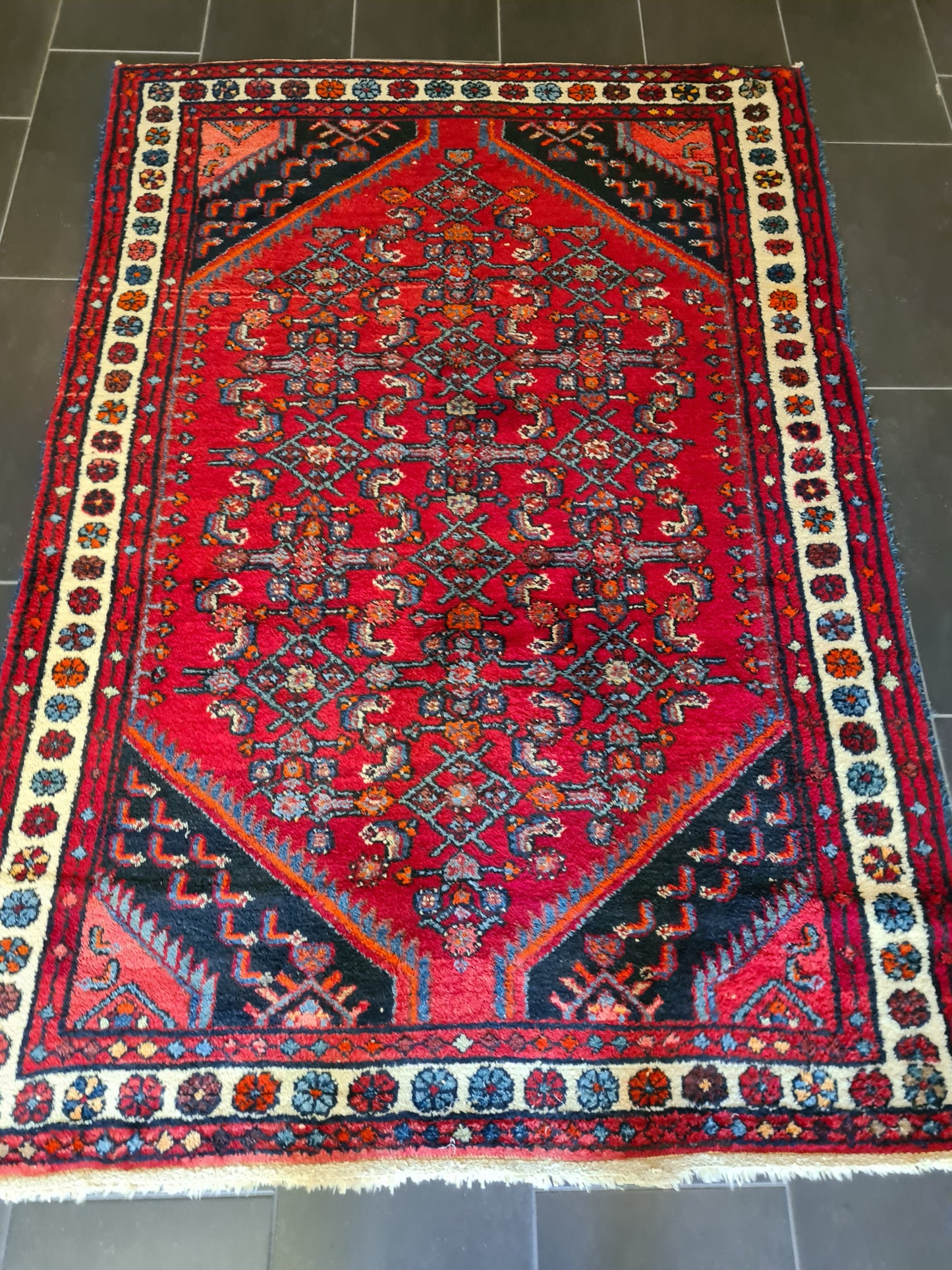 Antiker Handgeknüpfter Perser Teppich Malaya Orientteppich 199x135cm