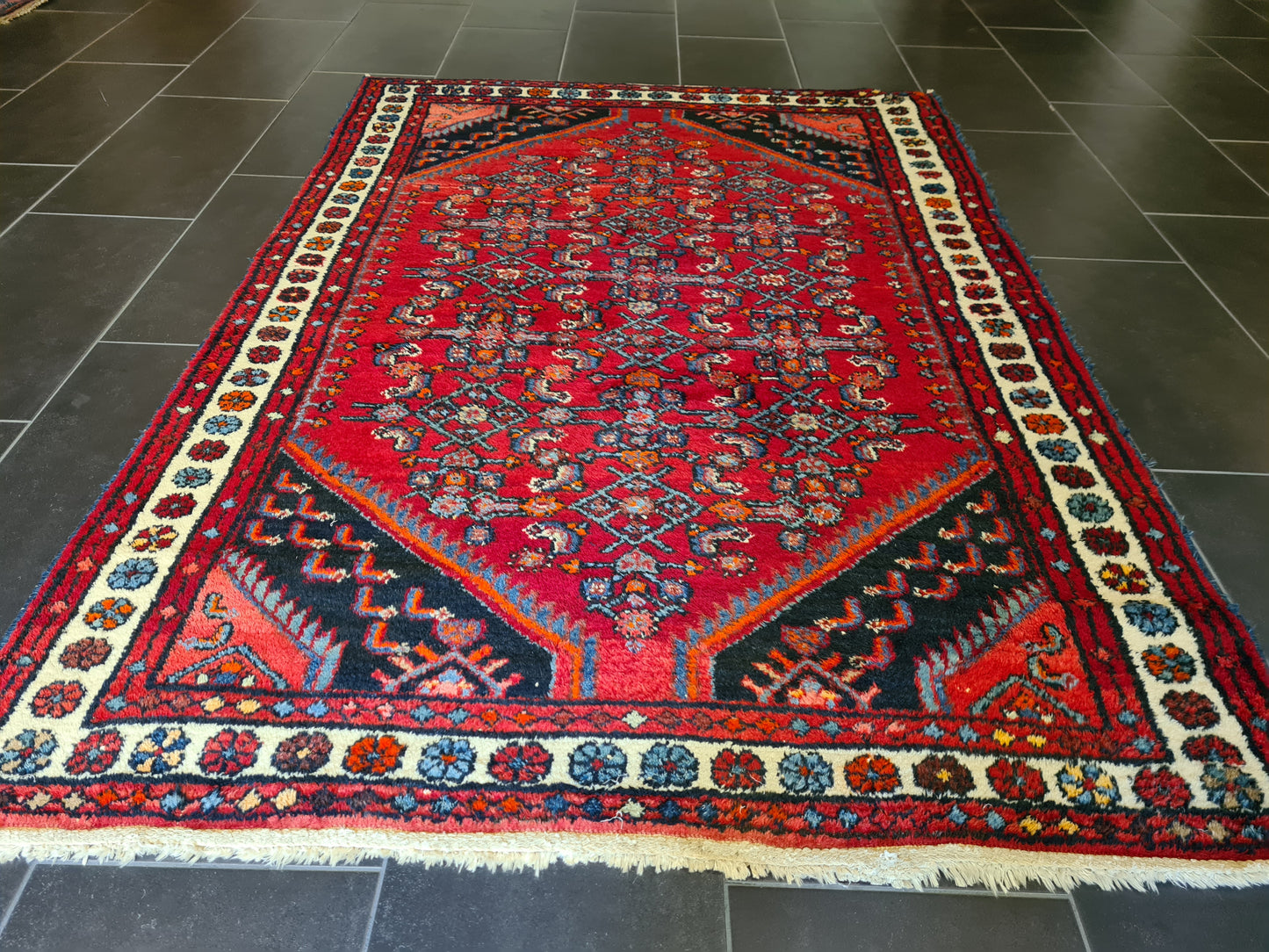 Antiker Handgeknüpfter Perser Teppich Malaya Orientteppich 199x135cm